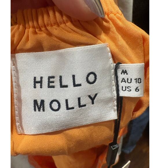 NEW Hello Molly Thinking Bout You Orange Print Maxi Dress Size 6 - Picture 7 of 9